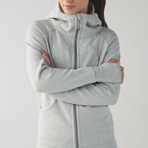 Lululemon scuba full zip hoodie, heather grey, 8